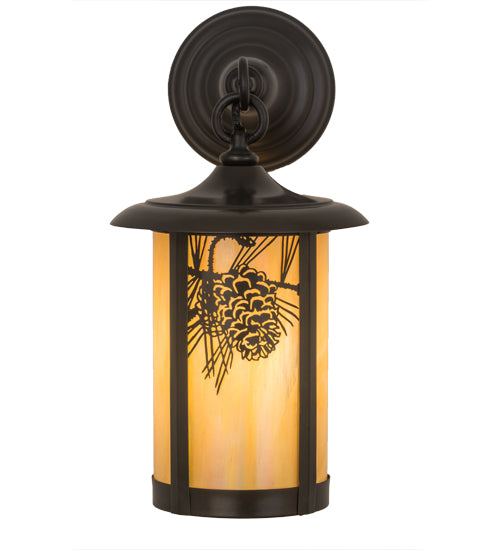 Meyda Tiffany Lighting 43797 Fulton One Light Wall Sconce Outdoor Bronze / Dark