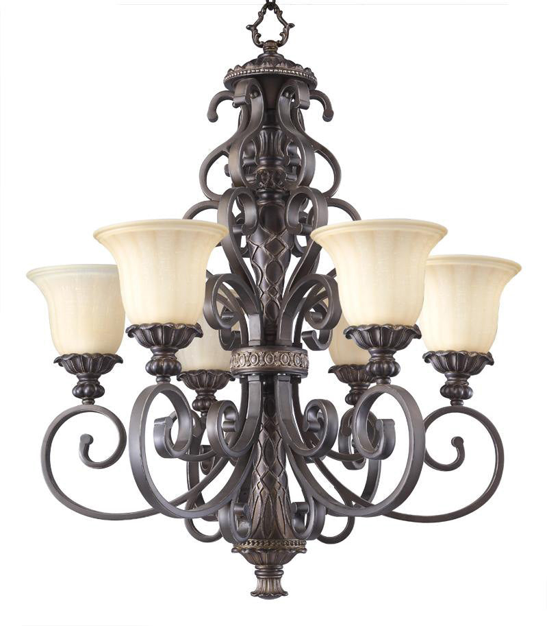 Revolution Harlequin 9983FB-CP Chandelier Light - Flemish Bronze