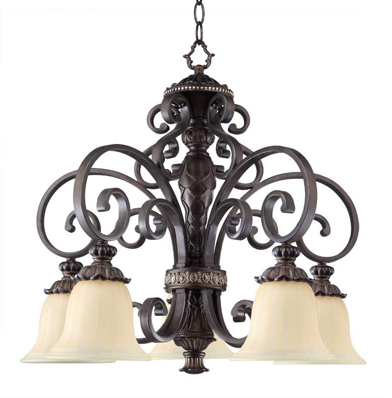 Revolution Harlequin 9985FB-CP Chandelier Light - Flemish Bronze