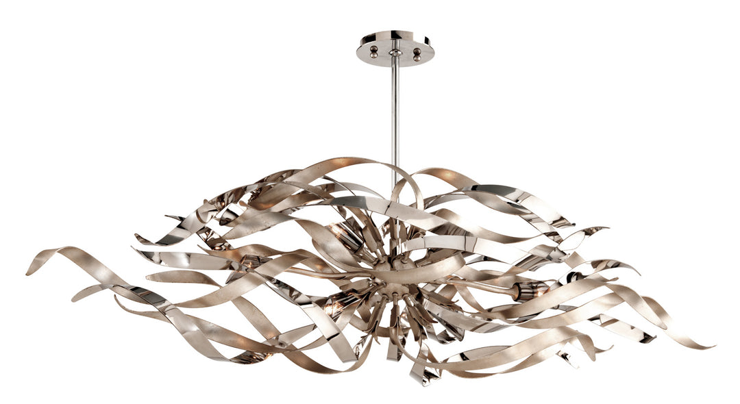 Corbett Graffiti 154-56-SL/SS Pendant Light - Silver Leaf Polished Stainless