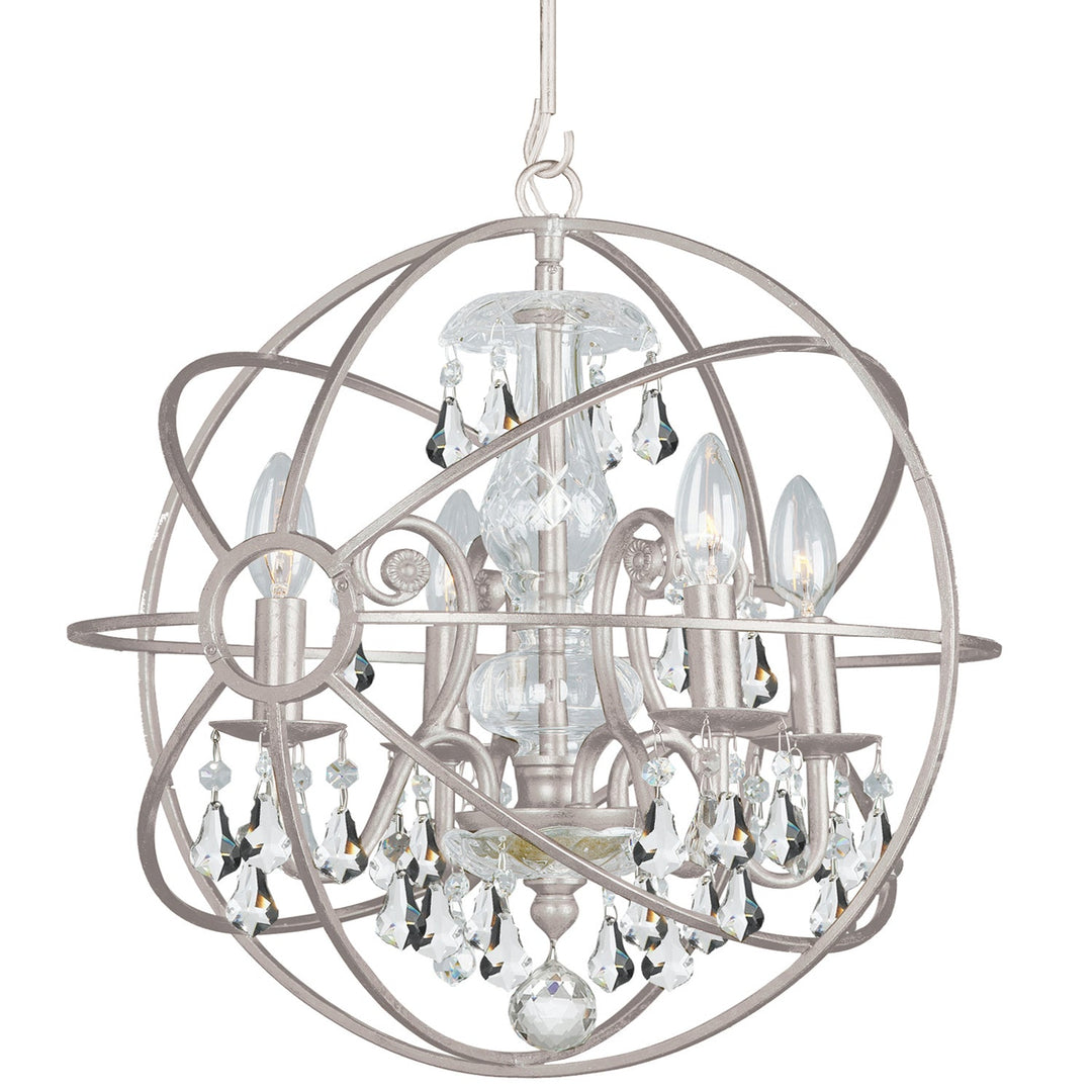 Crystorama Solaris 9025-OS-CL-MWP Chandelier Light - Olde Silver