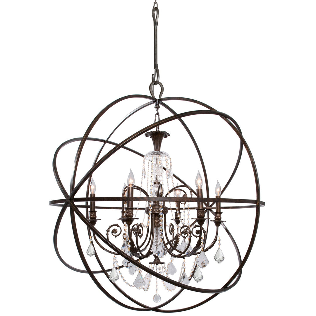 Crystorama Solaris 9219-EB-CL-MWP Chandelier Light - English Bronze