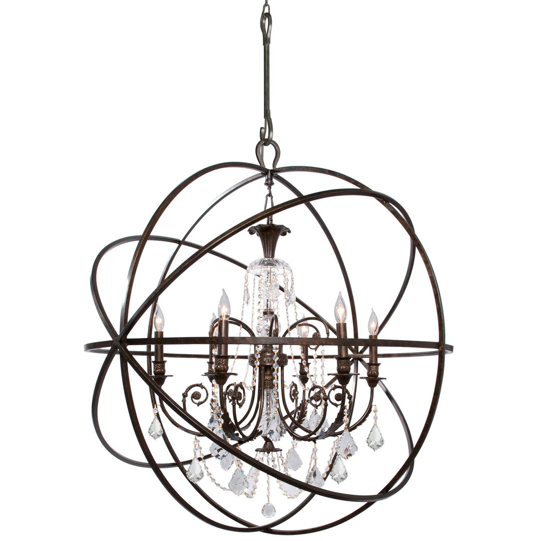 Crystorama Solaris 9219-EB-CL-S Chandelier Light - English Bronze