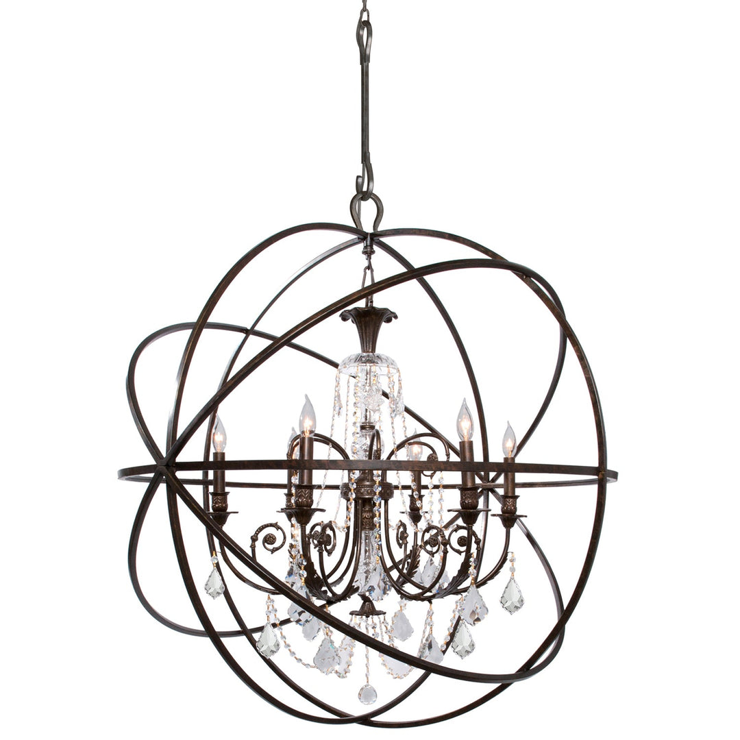 Crystorama Solaris 9219-EB-CL-SAQ Chandelier Light - English Bronze