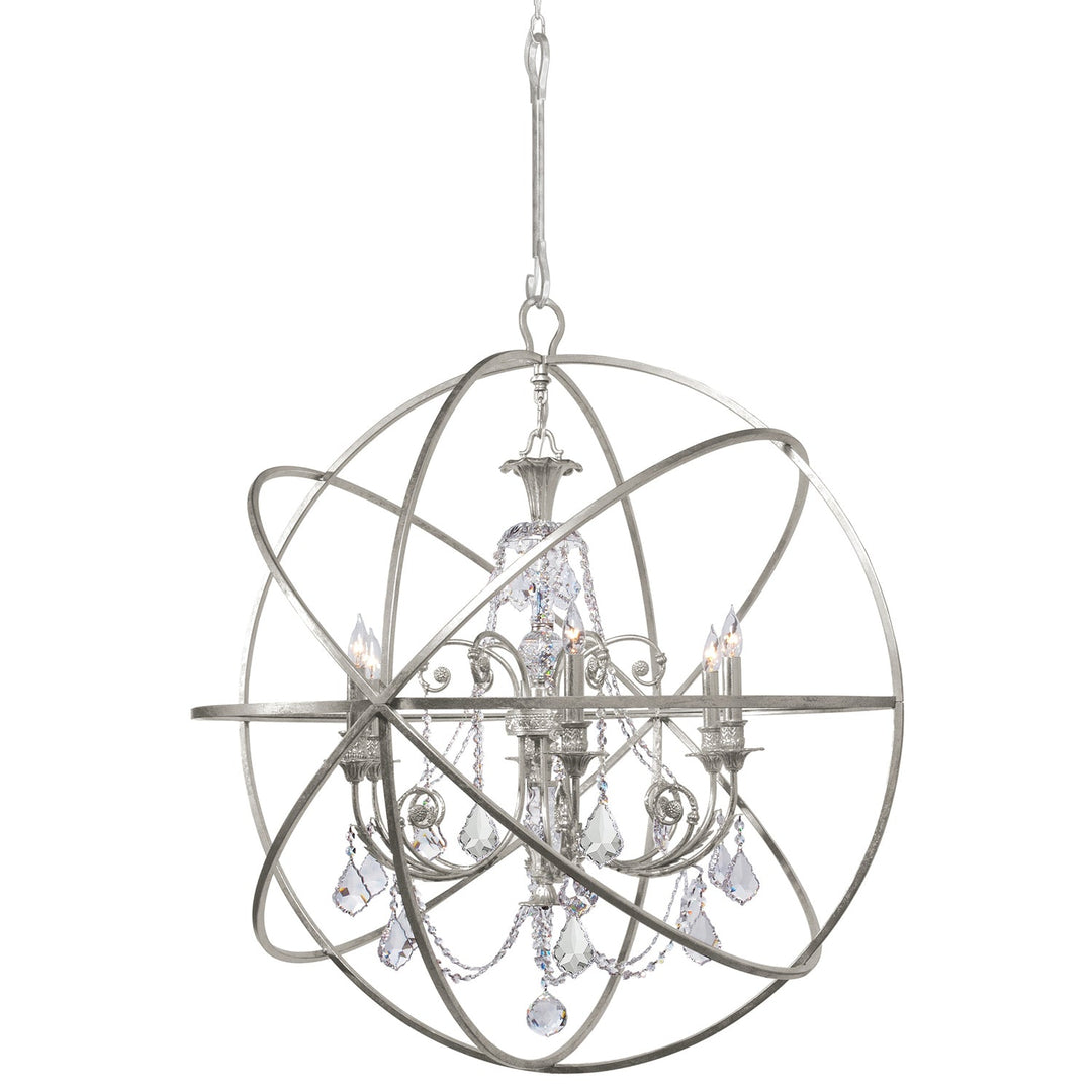 Crystorama Solaris 9219-OS-CL-S Chandelier Light - Olde Silver