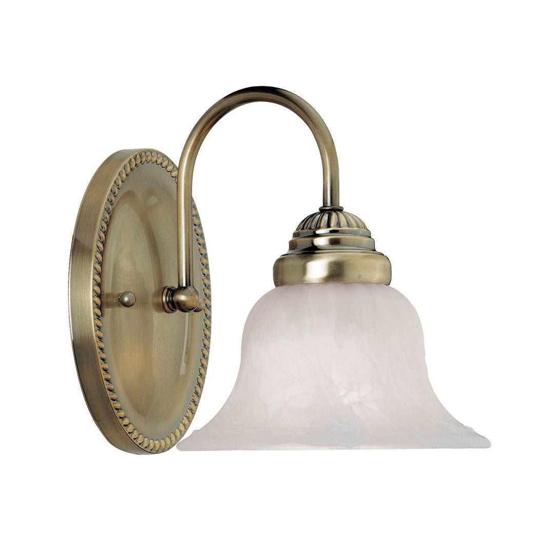 Livex Edgemont 1531-01 Wall Sconce Light - Antique Brass