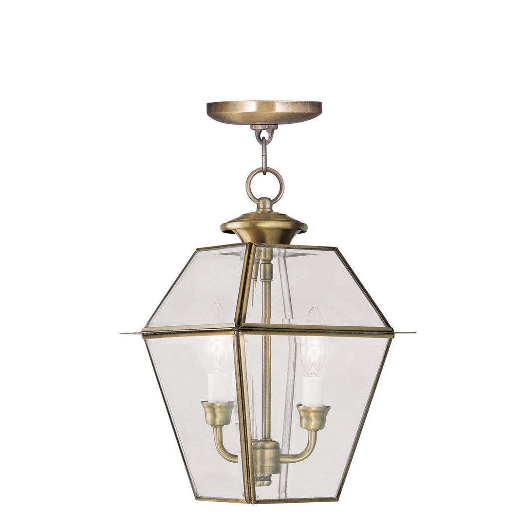 Livex Lighting 2285-01  Westover Outdoor Antique Brass