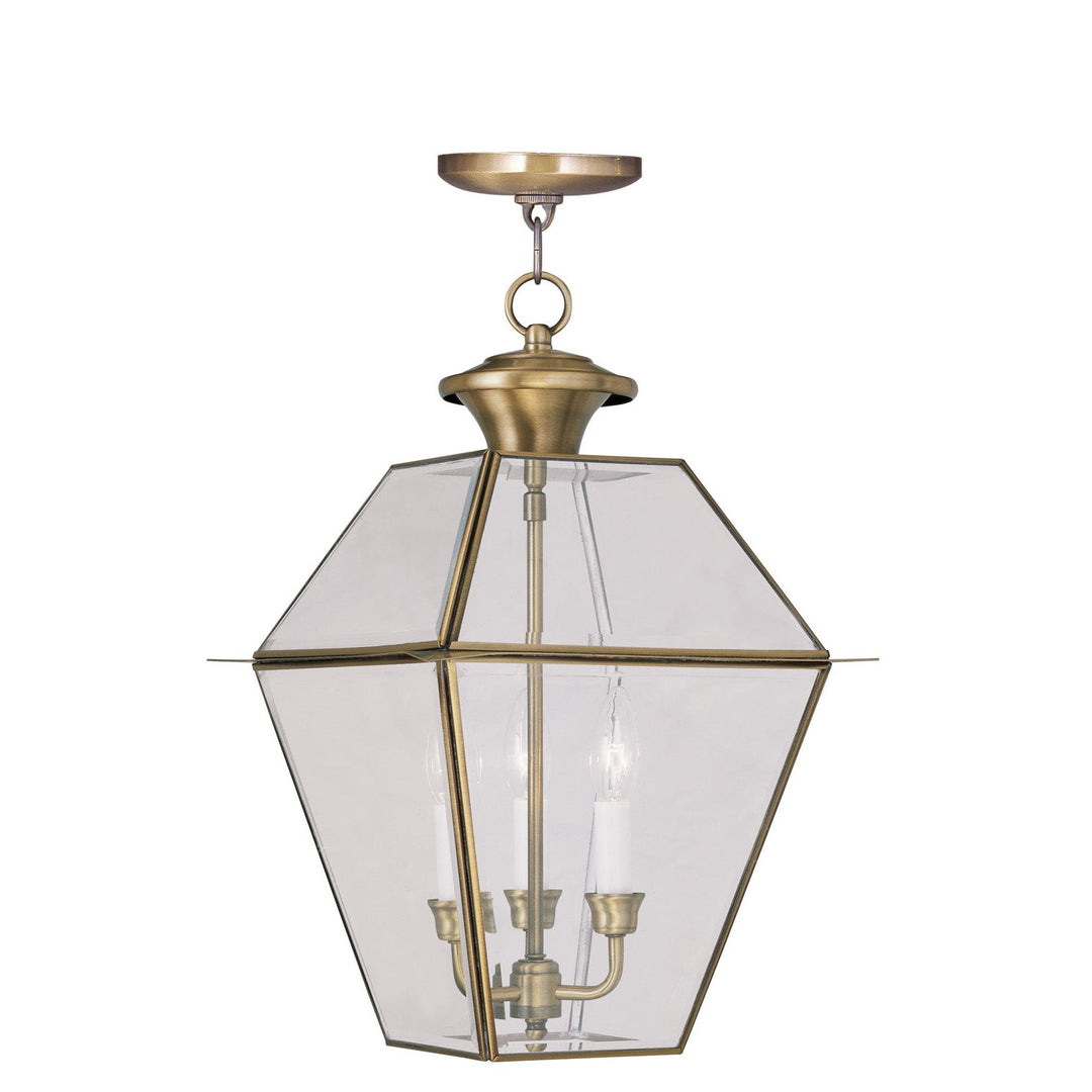 Livex Lighting 2385-01  Westover Outdoor Antique Brass