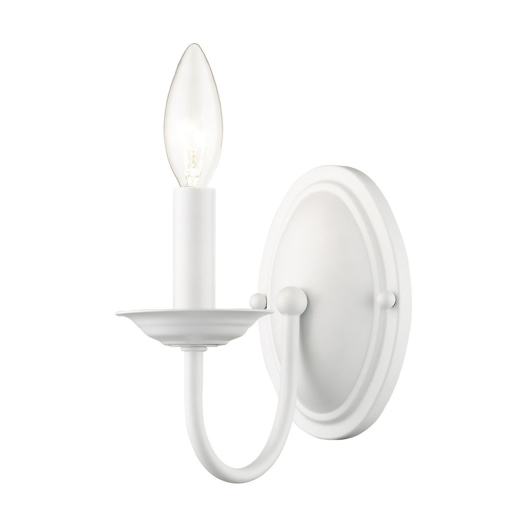 Livex Home Basics 4151-03 Wall Sconce Light - White