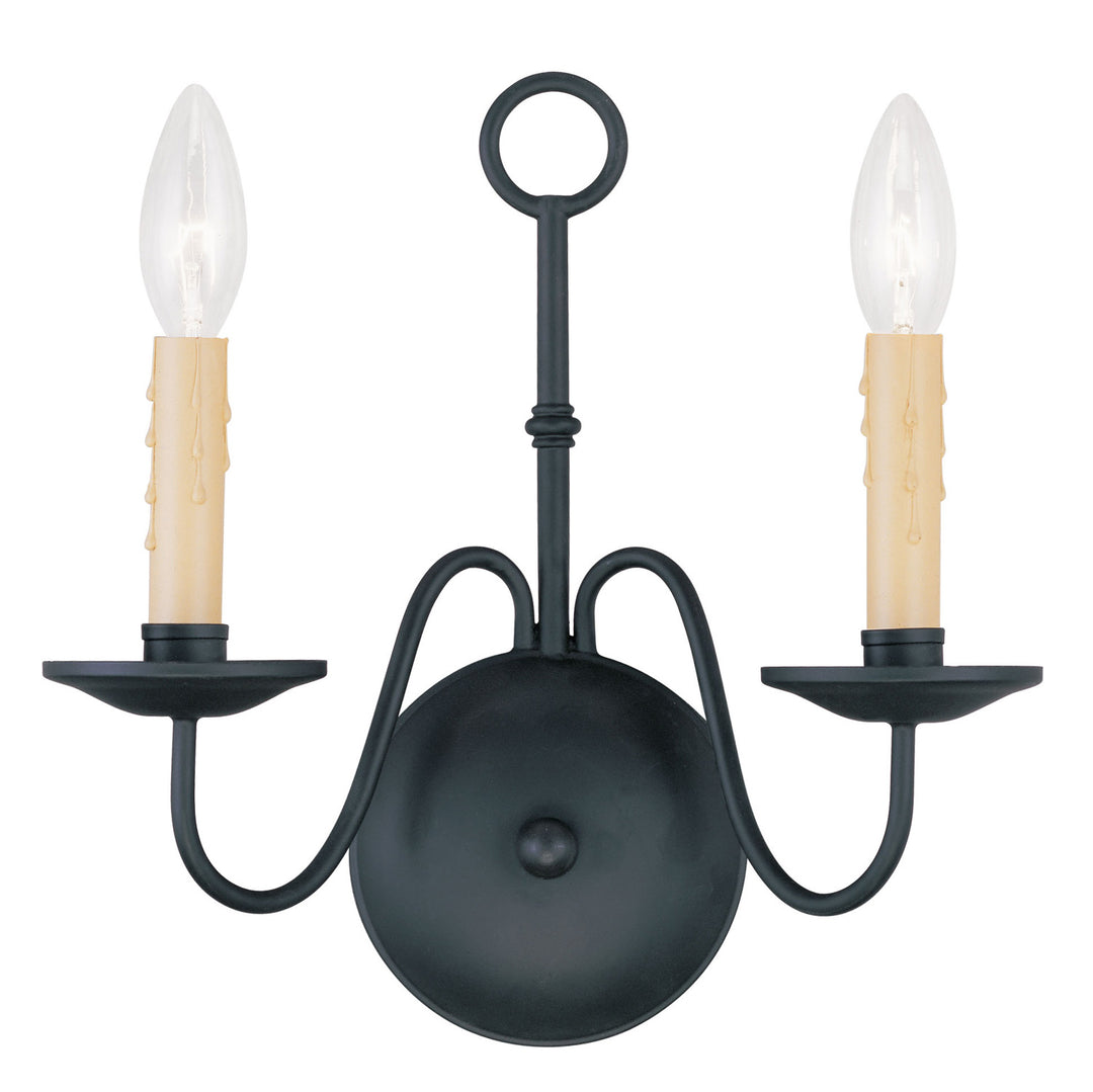 Livex Heritage 4492-04 Wall Sconce Light - Black