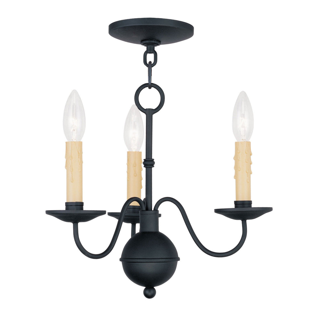 Livex Heritage 4493-04 Chandelier Light - Black