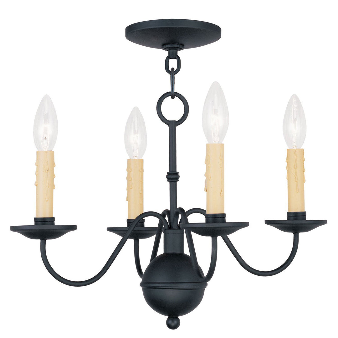 Livex Heritage 4494-04 Chandelier Light - Black