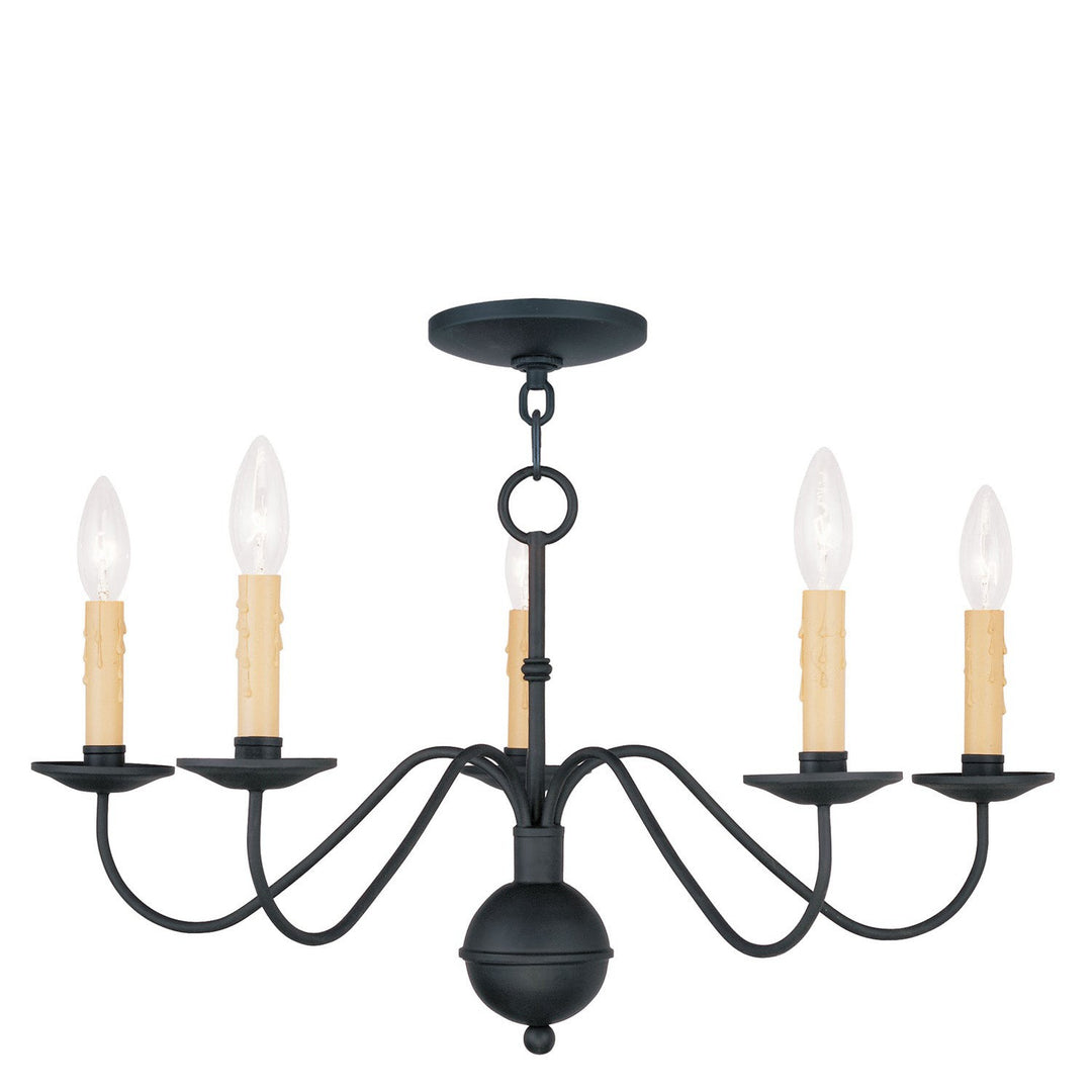 Livex Heritage 4495-04 Chandelier Light - Black