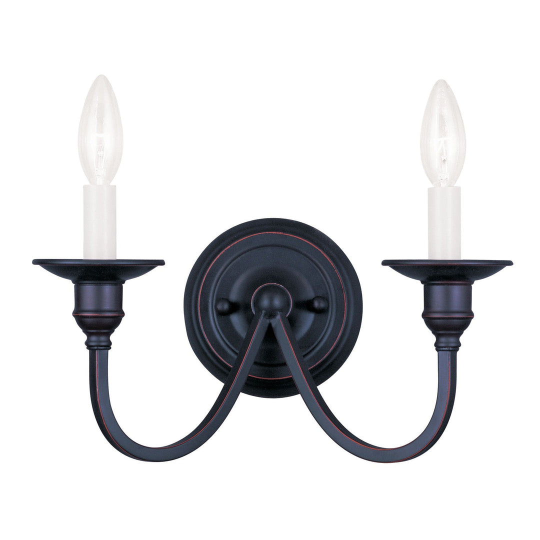 Livex Cranford 5142-67 Wall Sconce Light - Hand Applied Olde Bronze