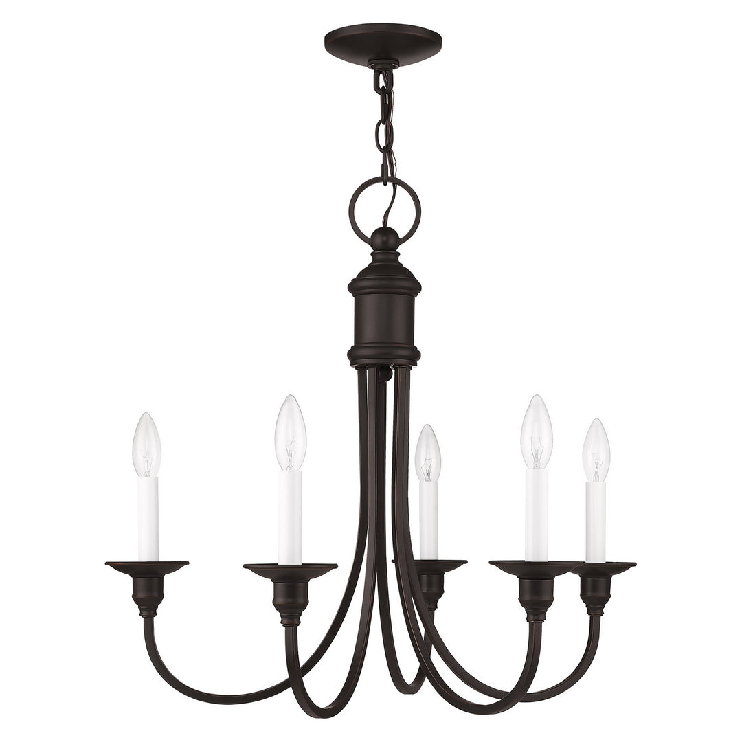 Livex Cranford 5145-67 Chandelier Light - Hand Applied Olde Bronze