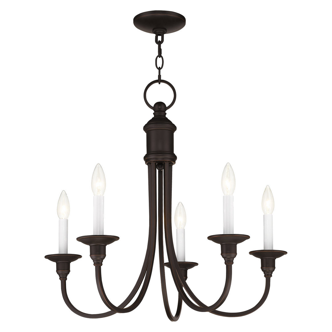 Livex Cranford 5145-67 Chandelier Light - Hand Applied Olde Bronze