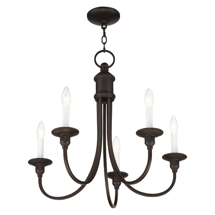 Livex Cranford 5145-67 Chandelier Light - Hand Applied Olde Bronze