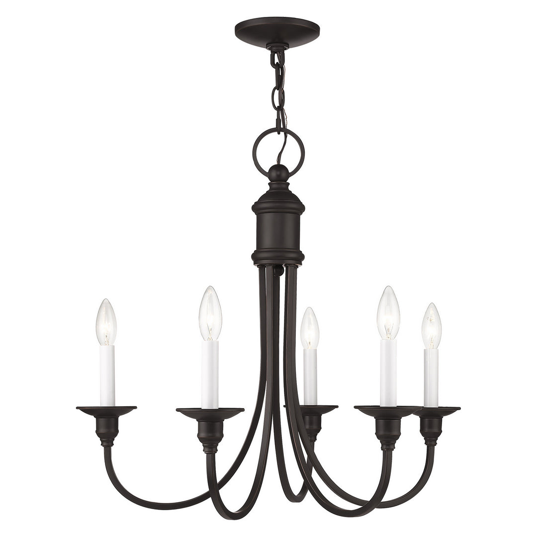 Livex Cranford 5145-67 Chandelier Light - Hand Applied Olde Bronze