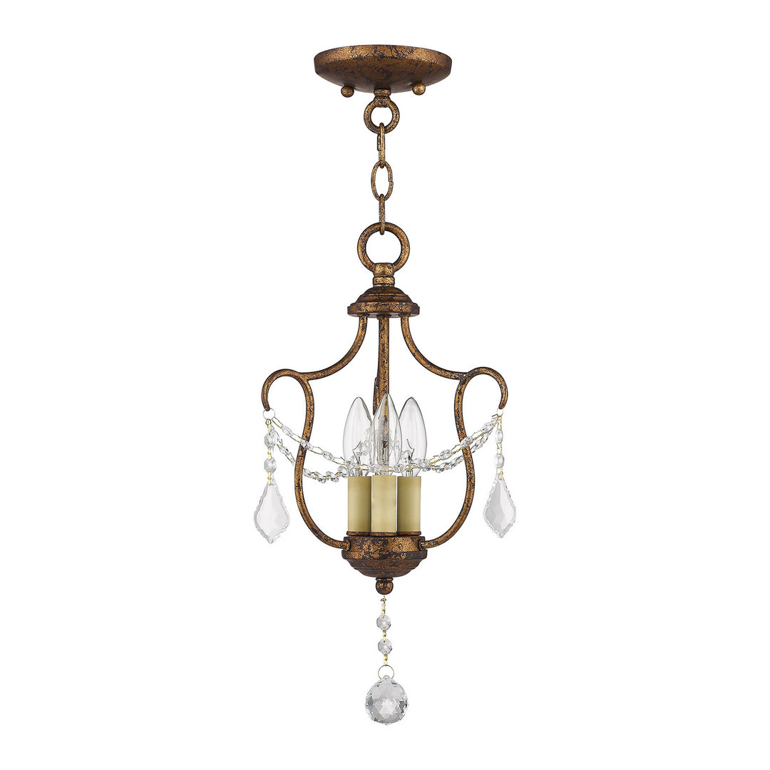 Livex Chesterfield 6420-71 Chandelier Light - Hand Applied Venetian Golden Bronze