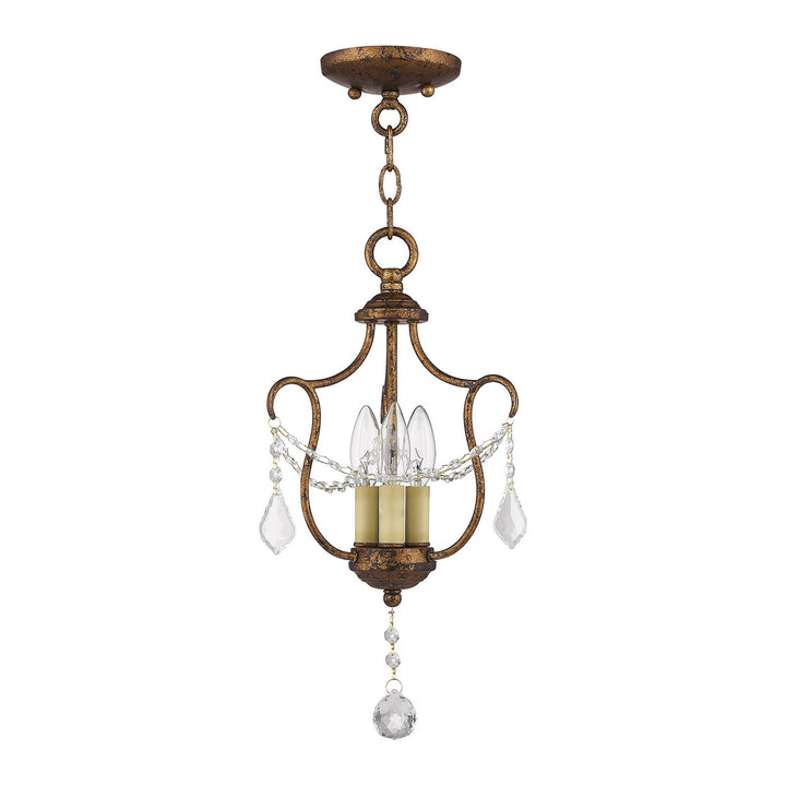 Livex Chesterfield 6420-71 Chandelier Light - Hand Applied Venetian Golden Bronze