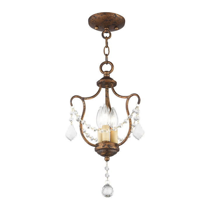Livex Chesterfield 6420-71 Chandelier Light - Hand Applied Venetian Golden Bronze