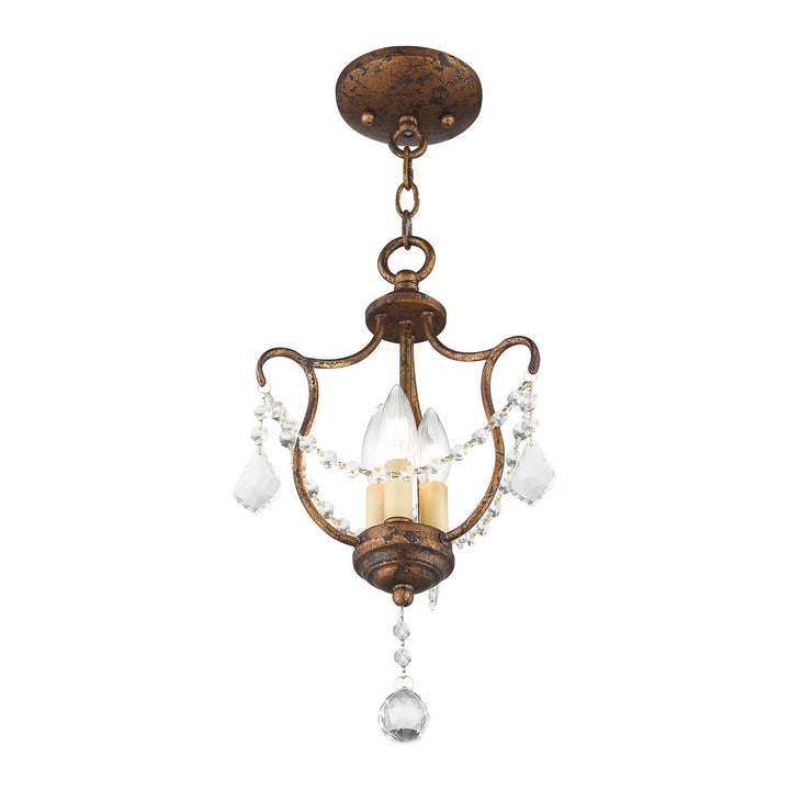 Livex Chesterfield 6420-71 Chandelier Light - Hand Applied Venetian Golden Bronze