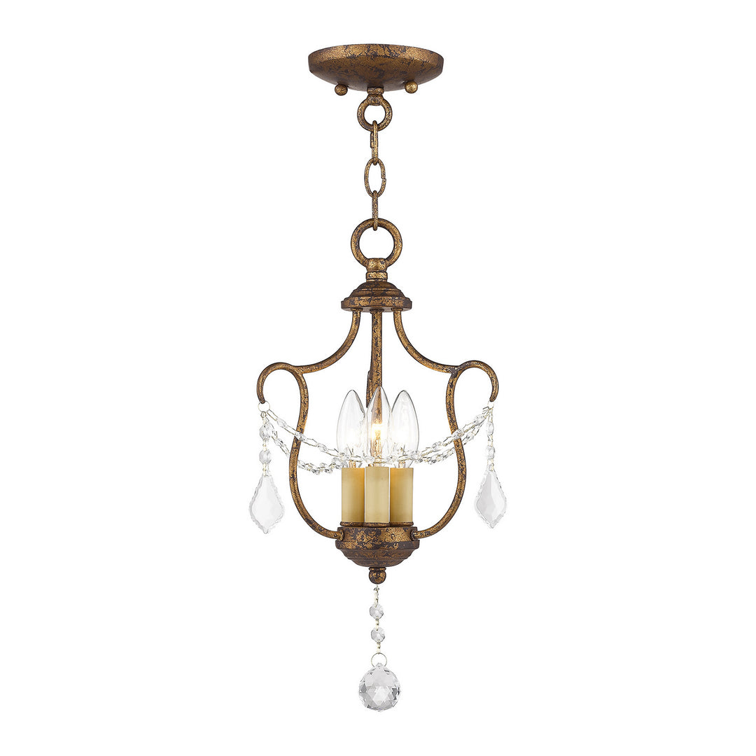 Livex Chesterfield 6420-71 Chandelier Light - Hand Applied Venetian Golden Bronze
