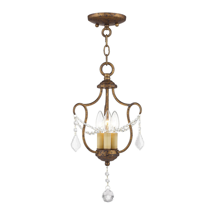 Livex Chesterfield 6420-71 Chandelier Light - Hand Applied Venetian Golden Bronze