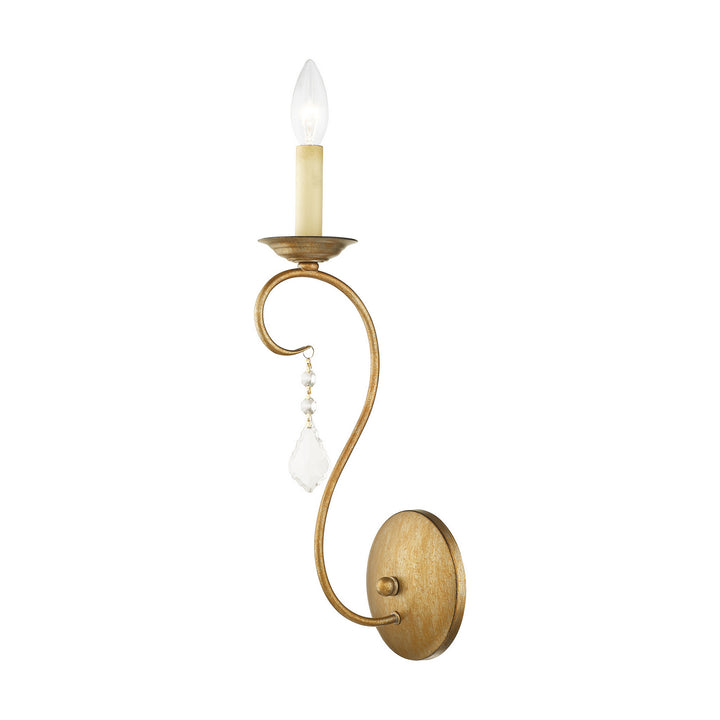 Livex Chesterfield 6421-48 Wall Sconce Light - Hand Applied Antique Gold Leaf