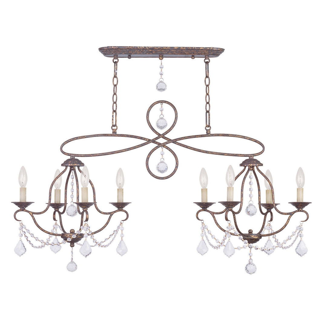 Livex Chesterfield 6437-71 Pendant Light - Hand Applied Venetian Golden Bronze