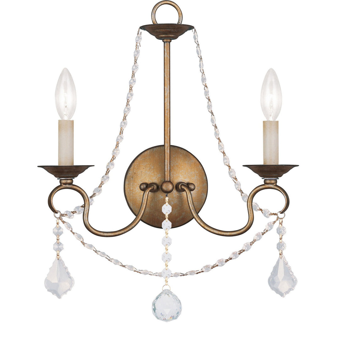 Livex Pennington 6512-48 Wall Sconce Light - Antique Gold Leaf