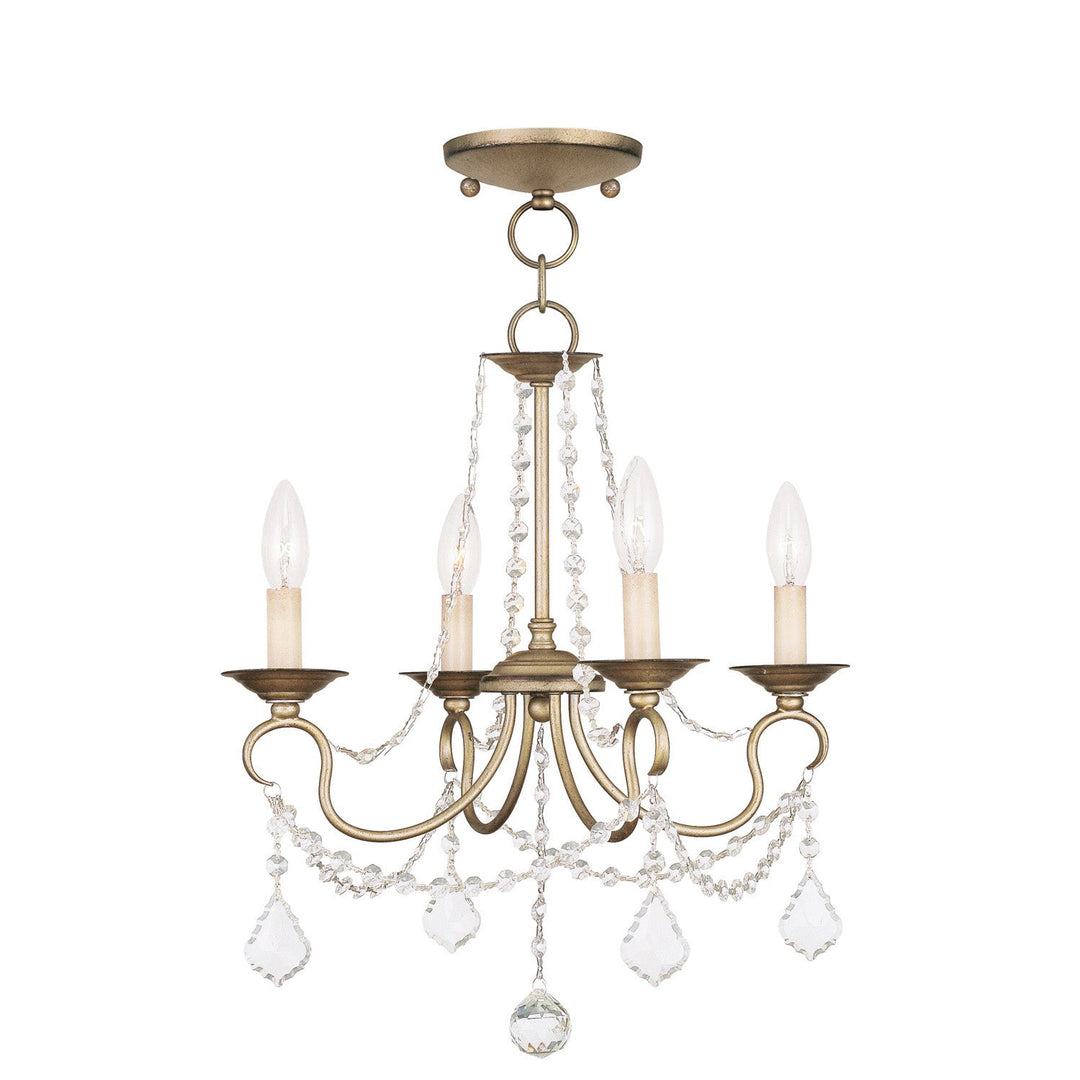 Livex Pennington 6514-73 Chandelier Light - Hand Applied Antique Silver Leaf