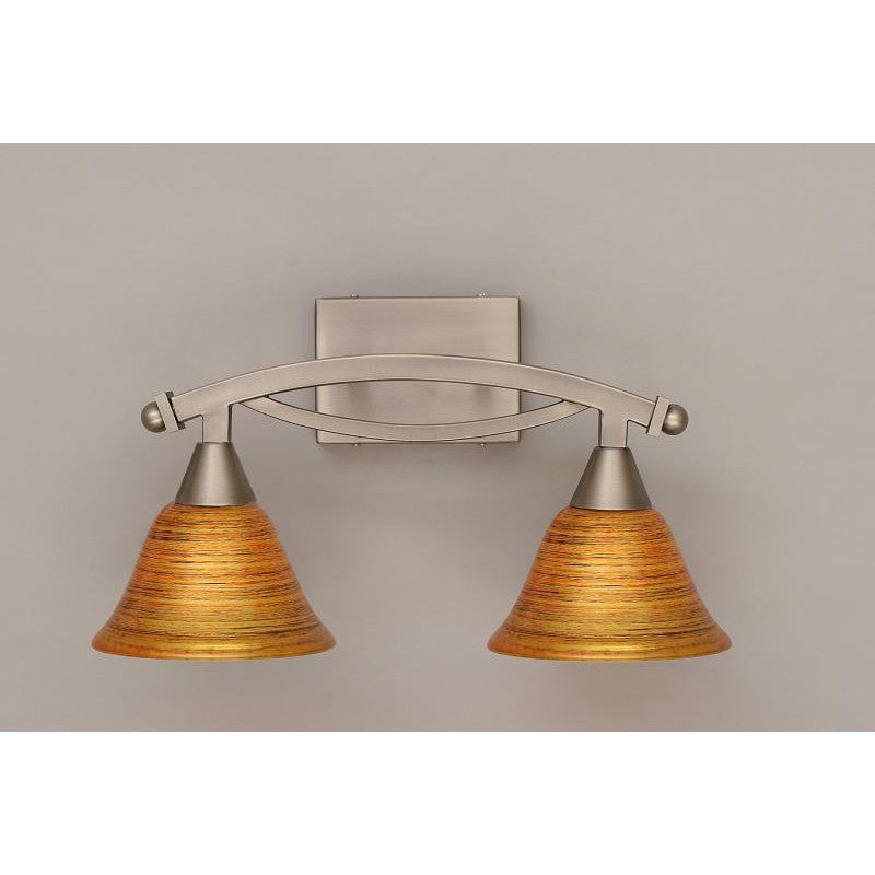 Toltec Bow 172-bn-454 Bath Vanity Light 18 in. wide - Brushed Nickel