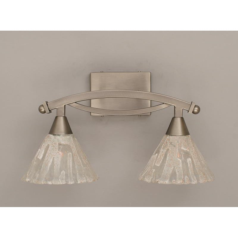 Toltec Bow 172-bn-7195 Bath Vanity Light 18 in. wide - Brushed Nickel