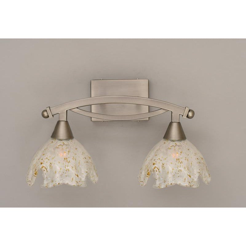 Toltec Bow 172-bn-755 Bath Vanity Light 18 in. wide - Brushed Nickel