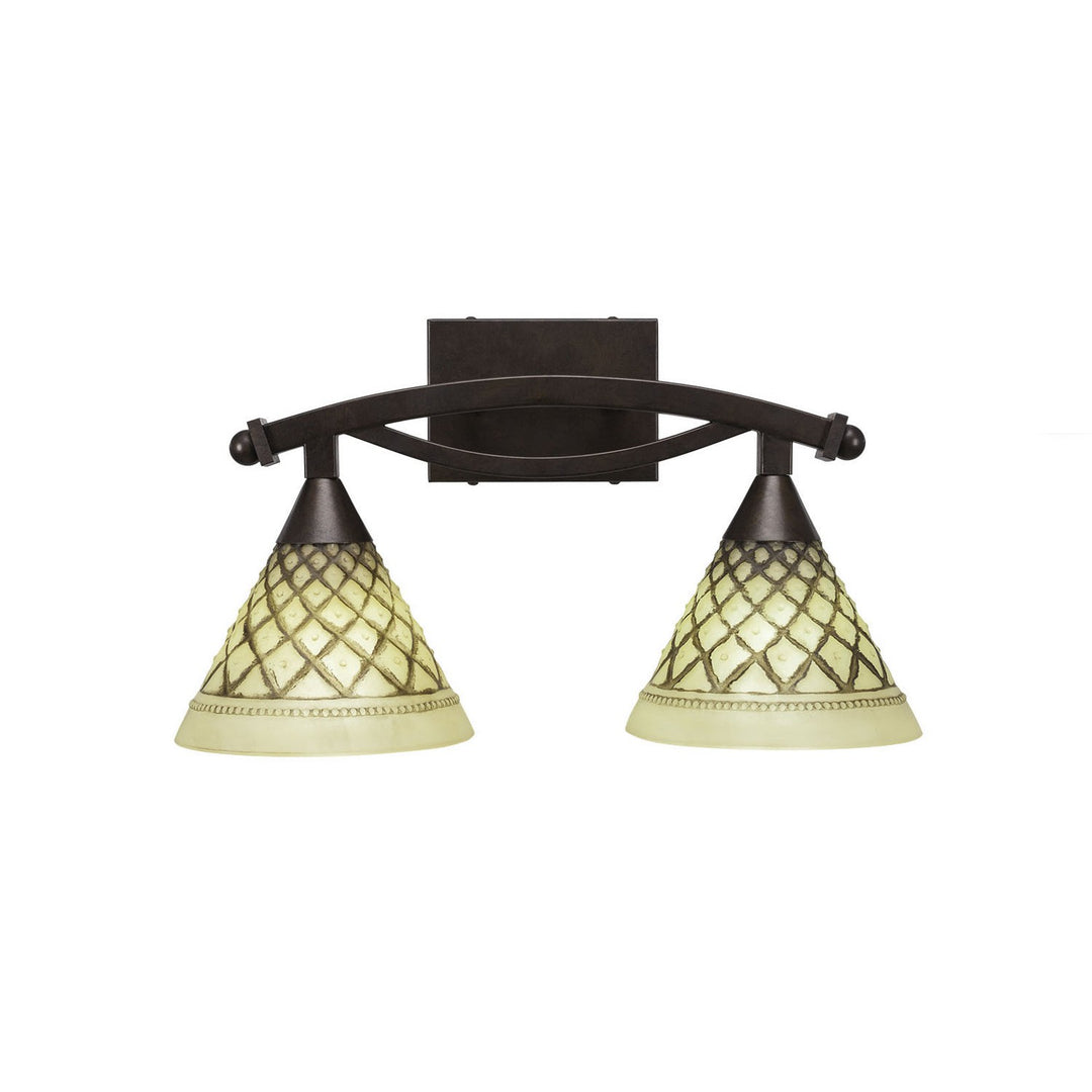 Toltec Bow 172-brz-7185 Bath Vanity Light 18 in. wide - Bronze