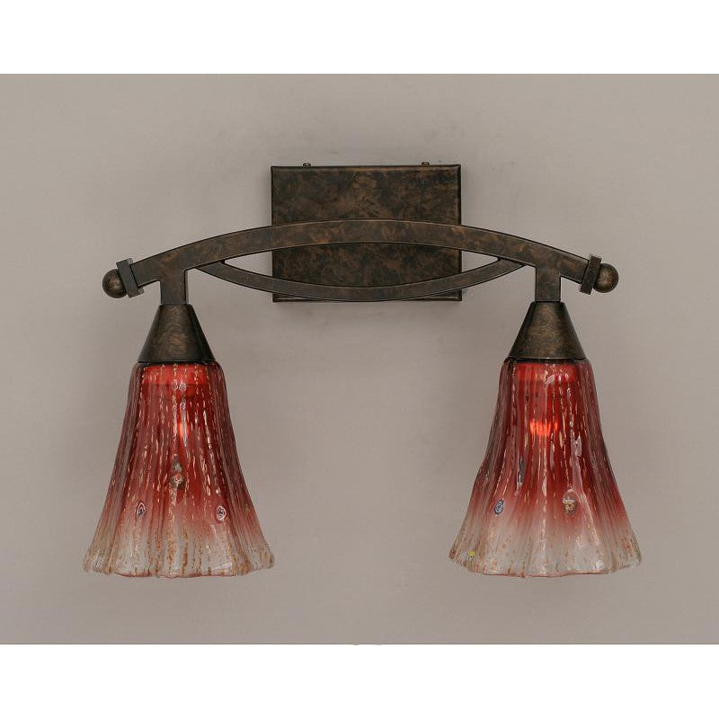 Toltec Bow 172-brz-726 Bath Vanity Light 17 in. wide - Bronze