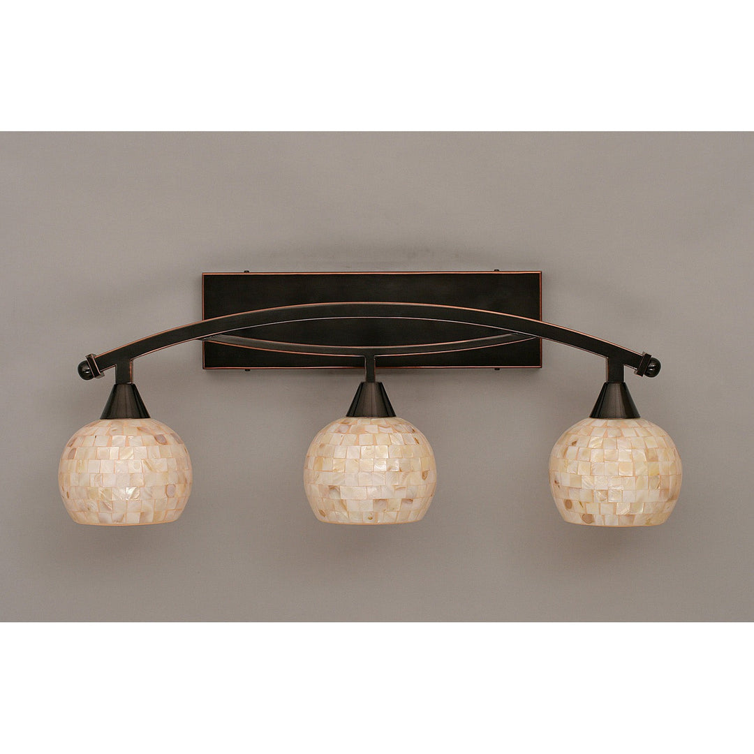 Toltec Bow 173-bc-405 Bath Vanity Light 28 in. wide - Black Copper