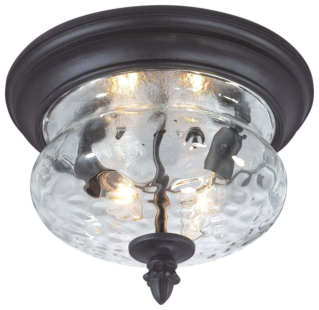 Minka-Lavery Lighting 9909-1-66 Ardmore Two Light Flush Mount Outdoor Black