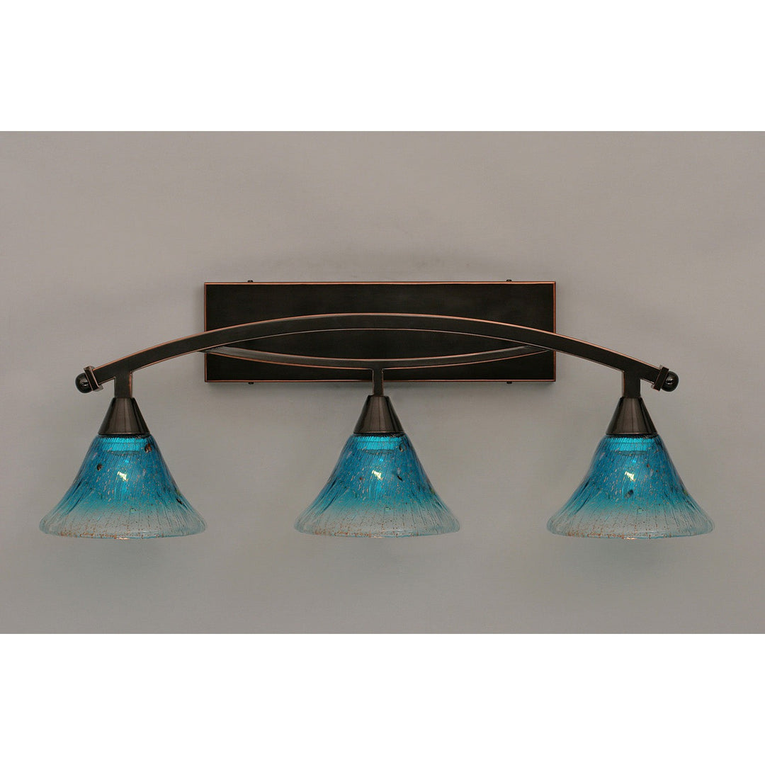 Toltec Bow 173-bc-458 Bath Vanity Light 29 in. wide - Black Copper