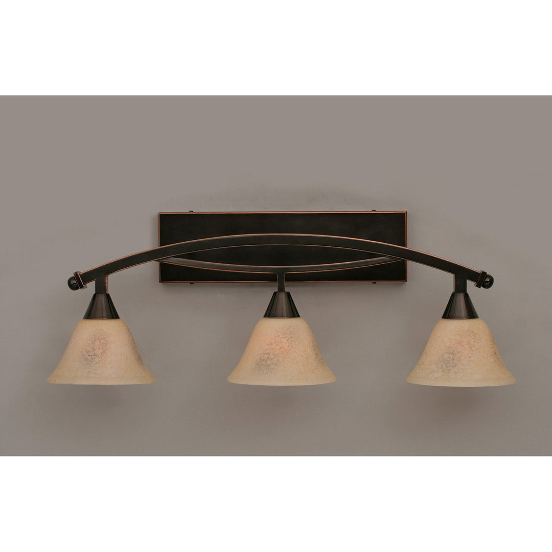 Toltec Bow 173-bc-508 Bath Vanity Light 29 in. wide - Black Copper