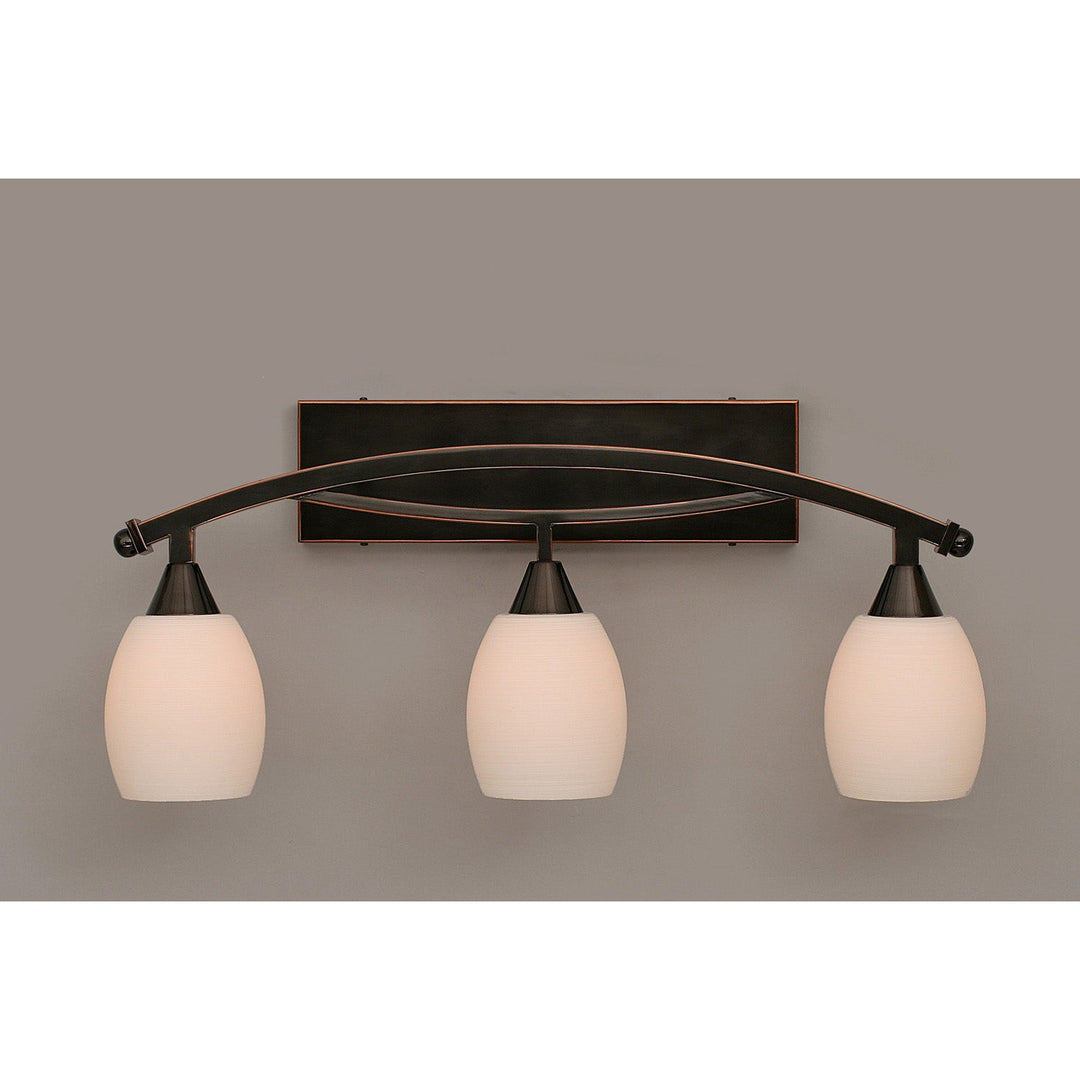 Toltec Bow 173-bc-615 Bath Vanity Light 26 in. wide - Black Copper