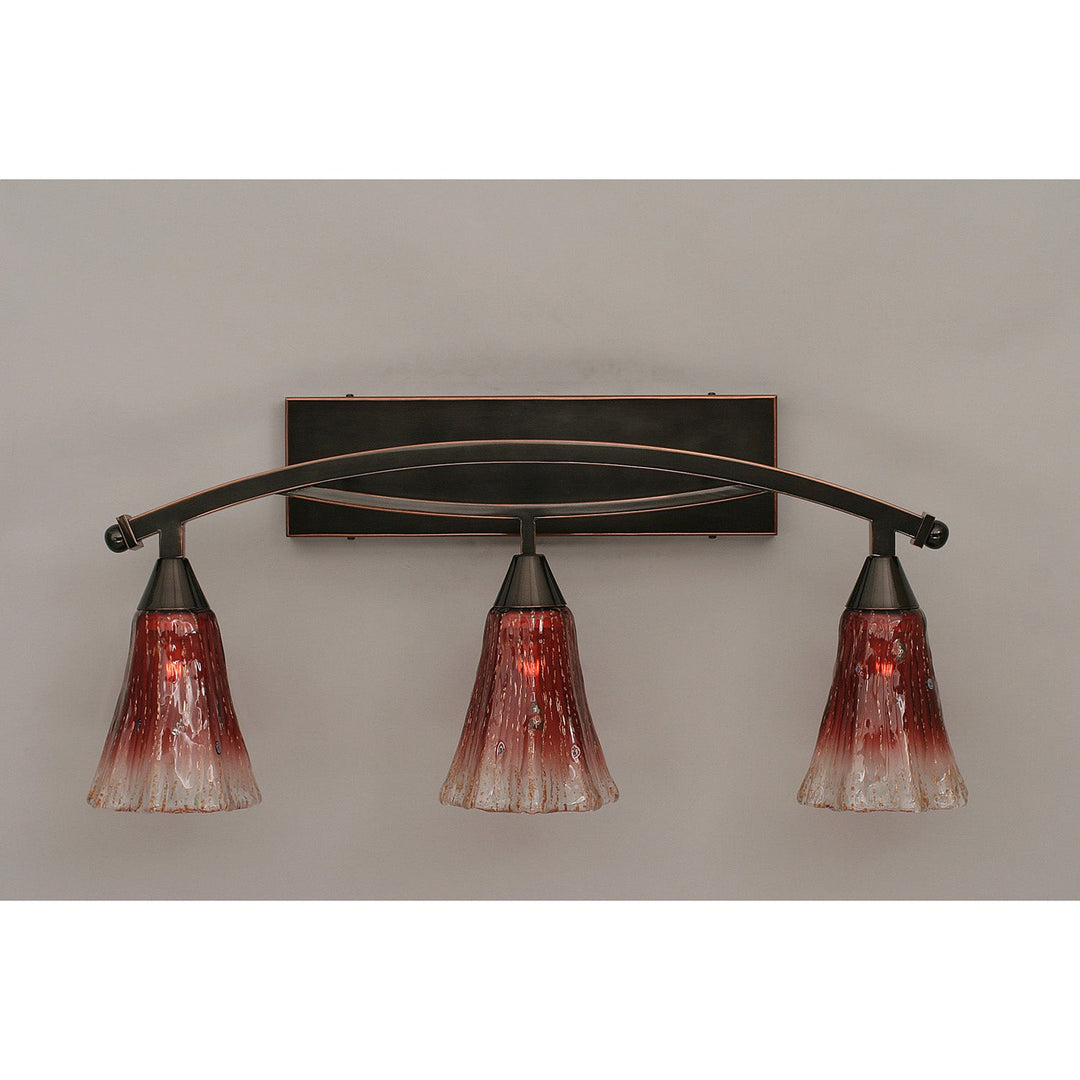 Toltec Bow 173-bc-726 Bath Vanity Light 28 in. wide - Black Copper