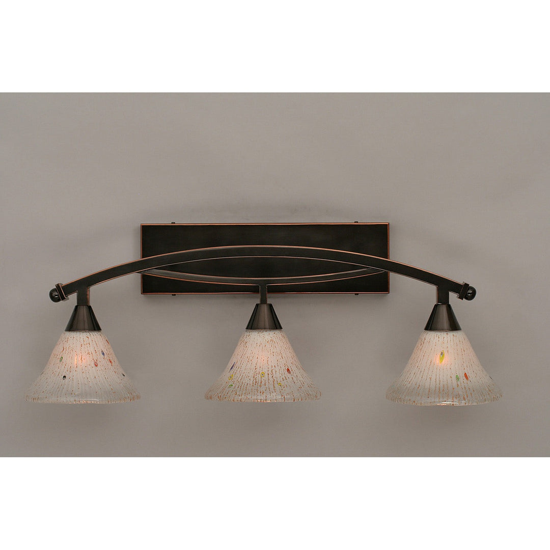 Toltec Bow 173-bc-751 Bath Vanity Light 29 in. wide - Black Copper