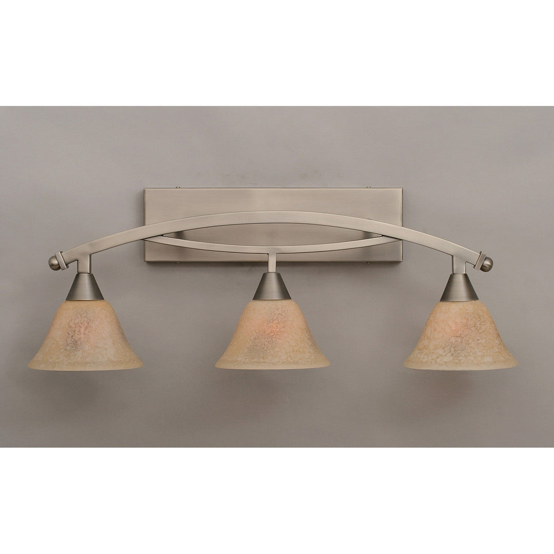 Toltec Bow 173-bn-508 Bath Vanity Light 29 in. wide - Brushed Nickel