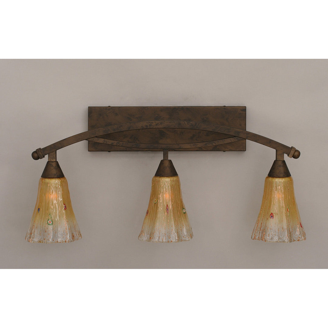 Toltec Bow 173-brz-720 Bath Vanity Light 28 in. wide - Bronze