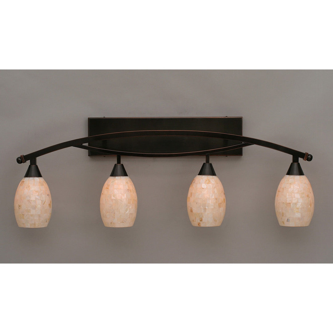 Toltec Bow 174-bc-406 Bath Vanity Light 36 in. wide - Black Copper