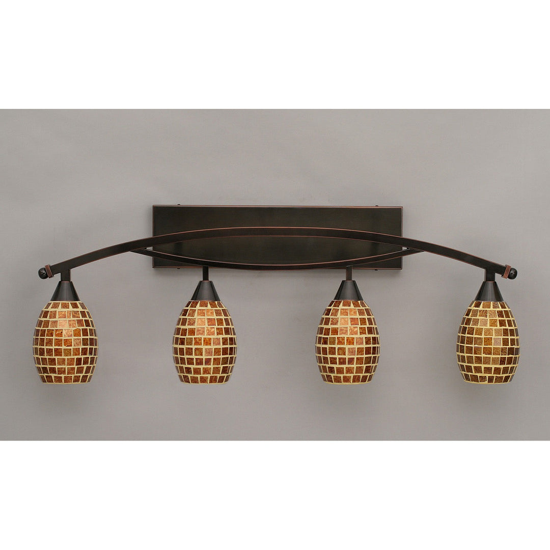 Toltec Bow 174-bc-409 Bath Vanity Light 36 in. wide - Black Copper