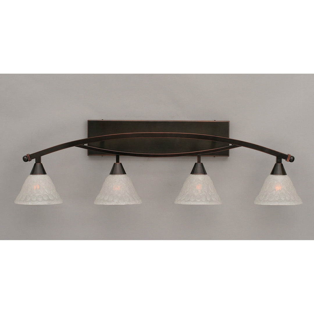 Toltec Bow 174-bc-451 Bath Vanity Light 39 in. wide - Black Copper