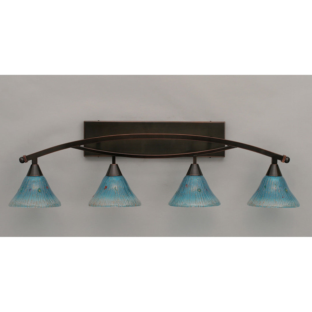 Toltec Bow 174-bc-458 Bath Vanity Light 40 in. wide - Black Copper